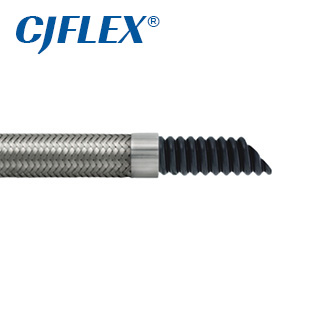 CJFLEX TCAS 钢丝编织增强防静电波纹特氟龙软管