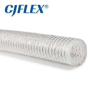 CJFLEX TSPO 钢丝网纹增强透明硅胶软管