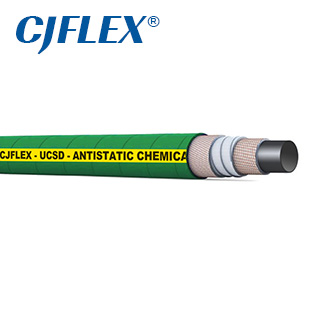 CJFLEX UCSD 钢丝增强导电UPE耐化学品橡胶软管